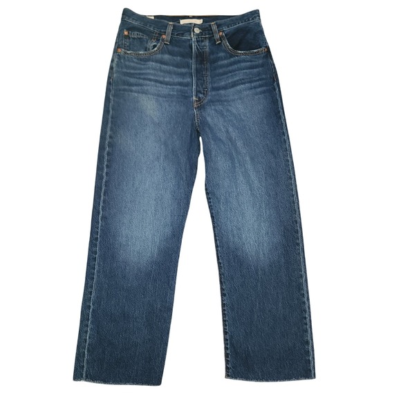 Levi's Denim - Levi's Premium Ribcage Straight Ankle Jeans Dark Wash Women's Size 30